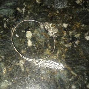 Feather Alex and Ani bracelet